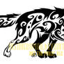 Stalking Wolf Tribal Design