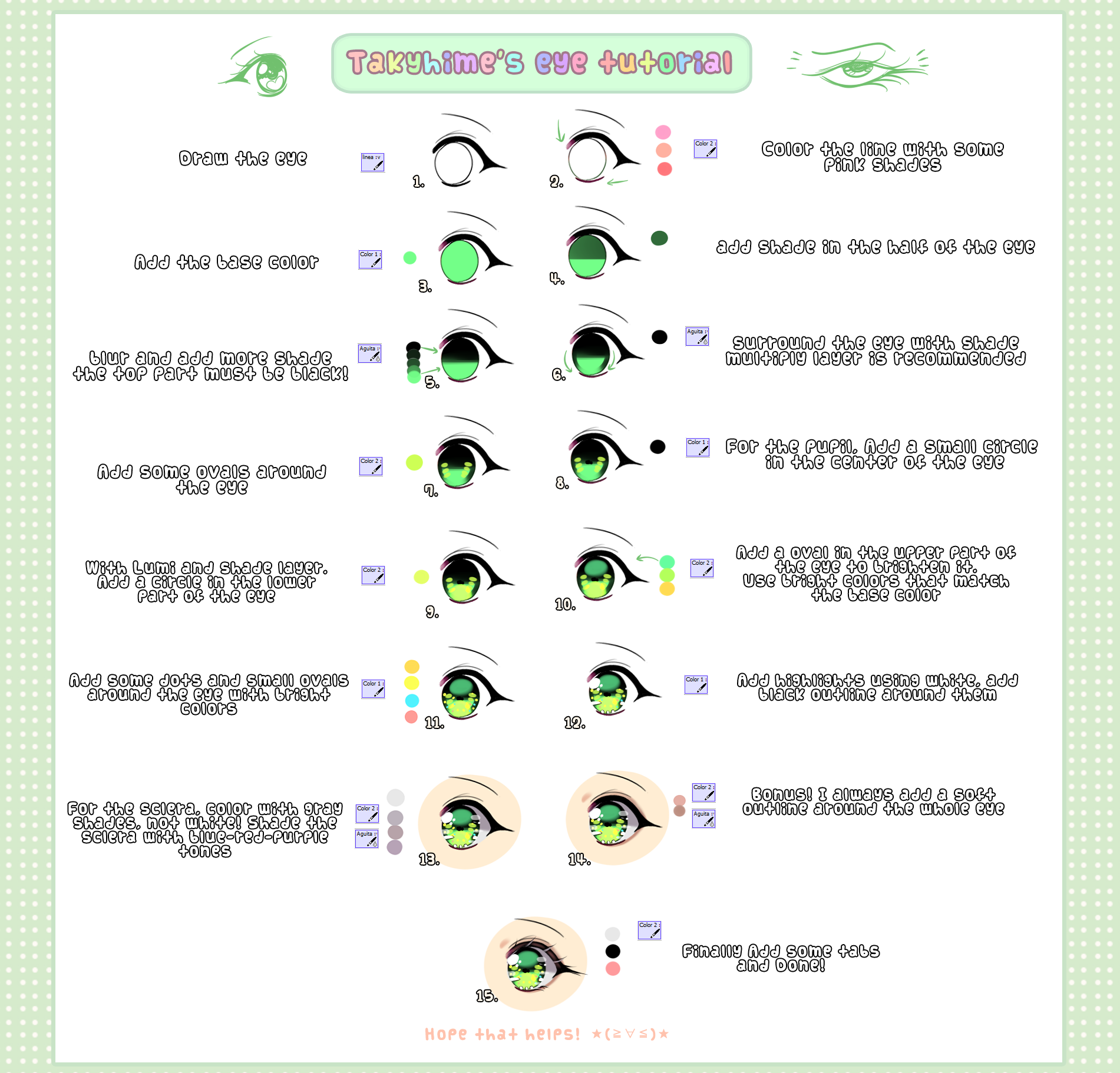 Eye coloring tutorial by Takymi on DeviantArt