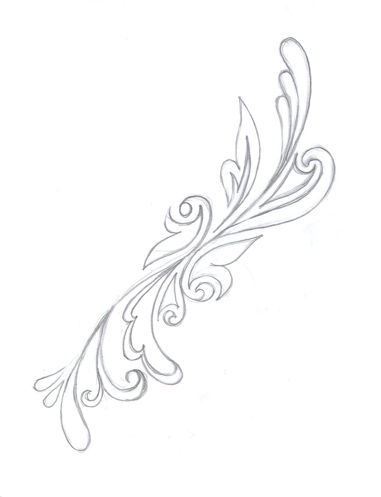 Flower Swirl Tattoo Design