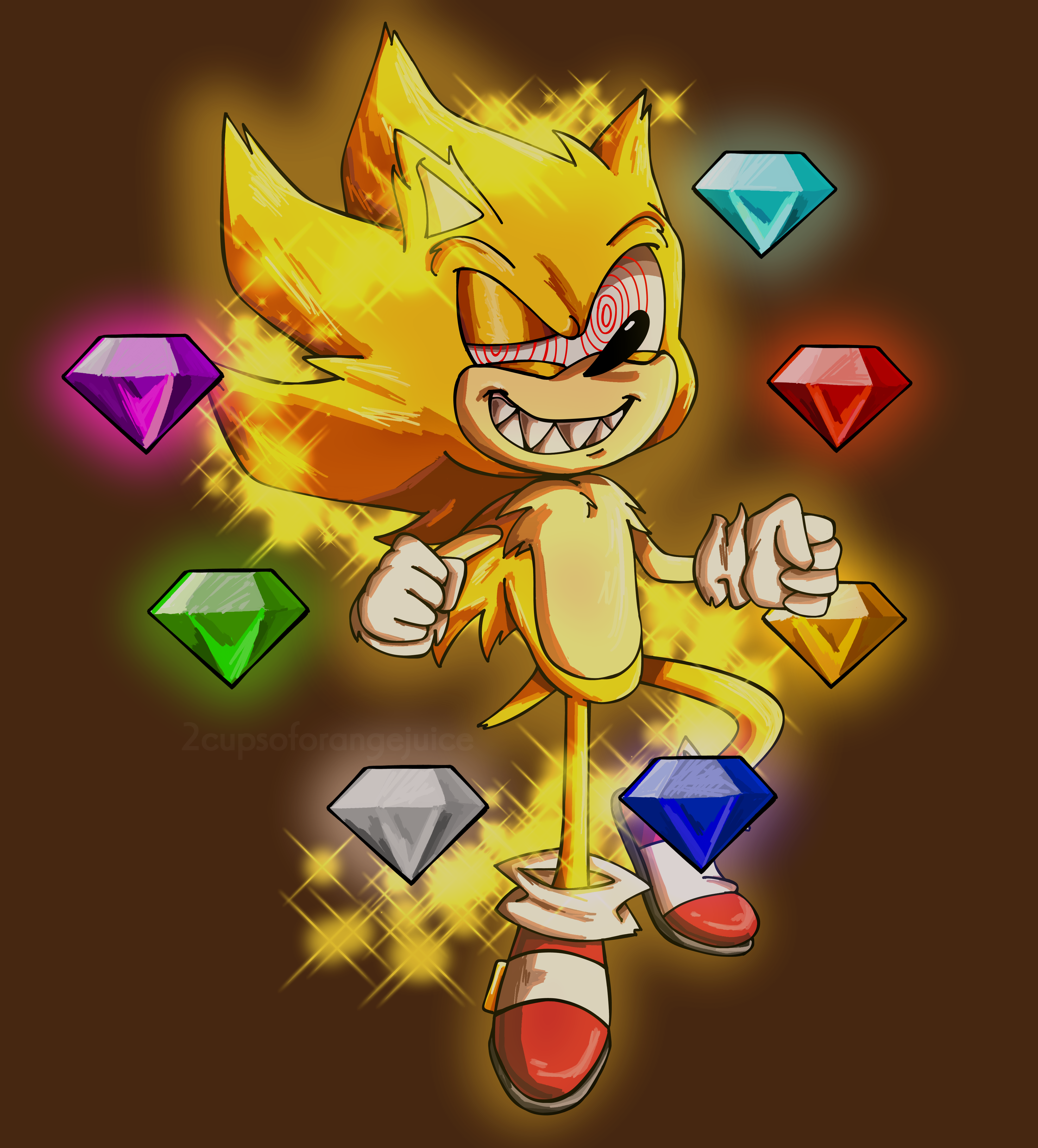 Fleetway Super Sonic FANART 💛 #fyp #foryou #foryoupage #fleetwaysupe