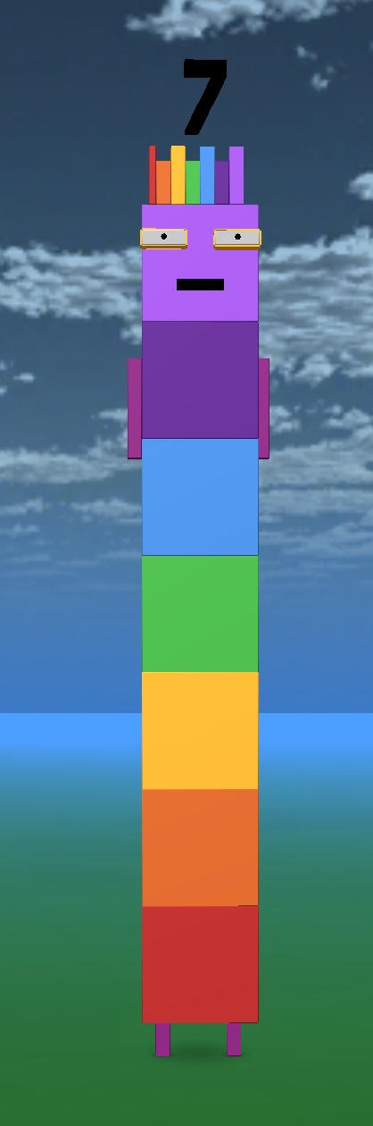 Red Block Number 7 Numberblock 7 by RobloxNoob2006 on DeviantArt