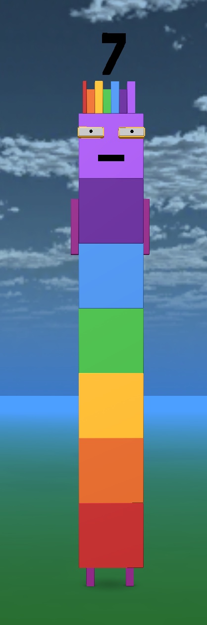 Number 7 Block Flickr Numberblock 7 by RobloxNoob2006 on DeviantArt