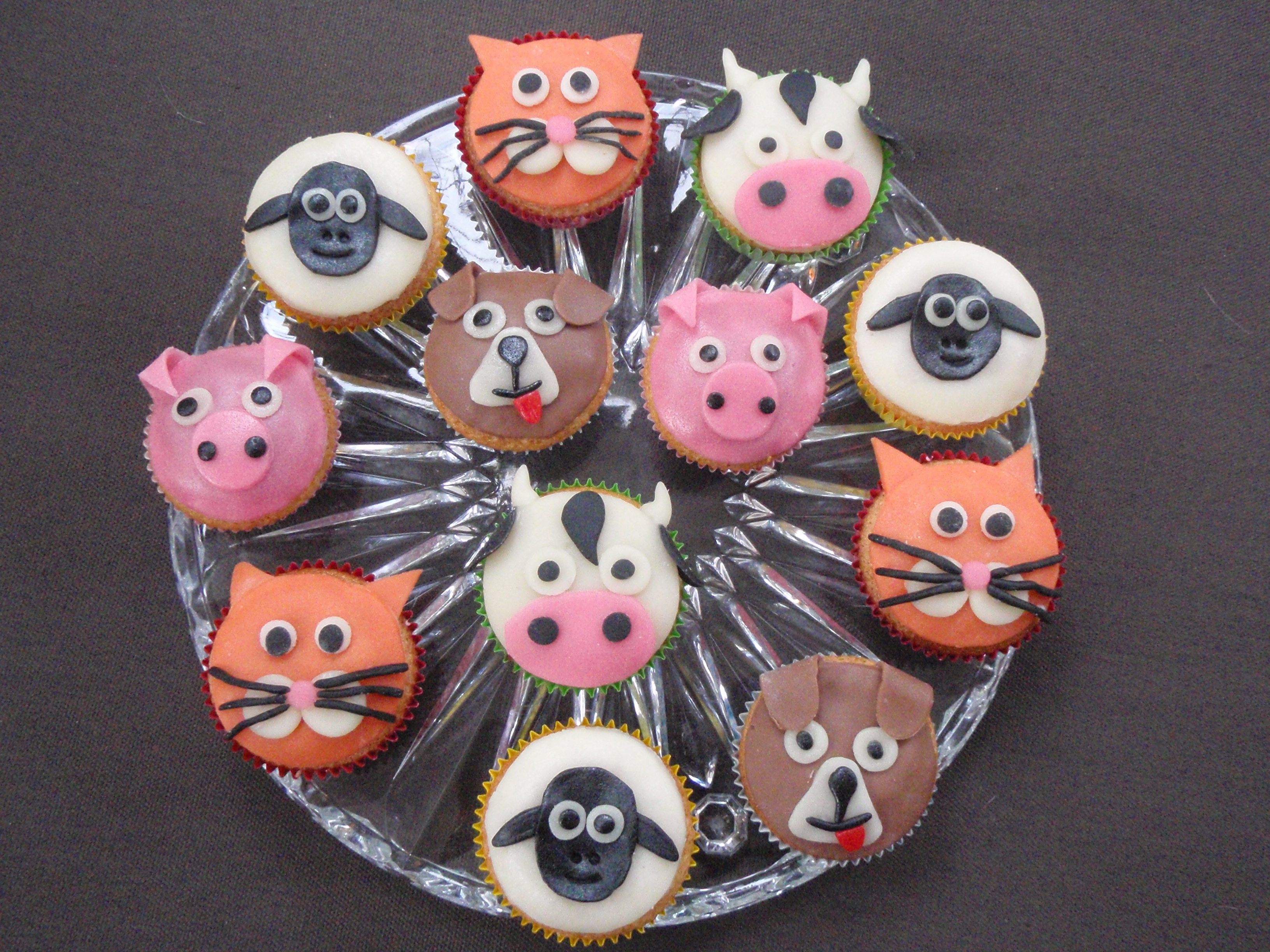 The Animal Cupcakes together