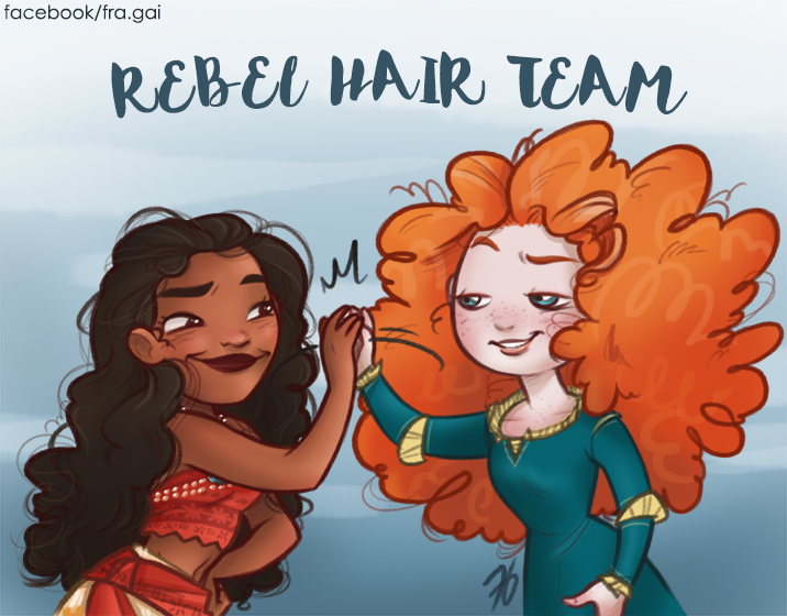 Moana and Merida: Rebel hair team