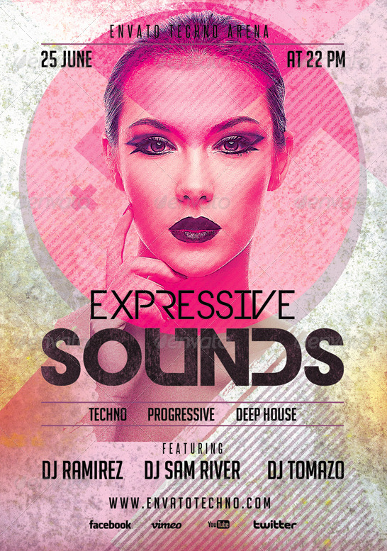 Expressive Sounds Flyer PSD Template