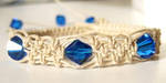 Blue Swarovski Hemp Bracelet by Phathemp