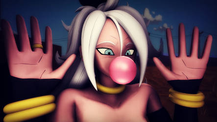 Android 21 with gum