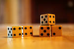 five ivory dice by barefootliam-stock