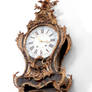baroque brass or gold clock