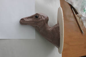 Velociraptor sculpt progress 1/18/14