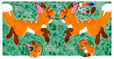 Poonie Jackalope - Reference Sheet by PoonieFox