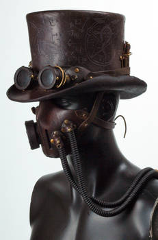 Steampunk Leather Tophat