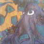 steampunk inspired octopus finshed painting 2/2