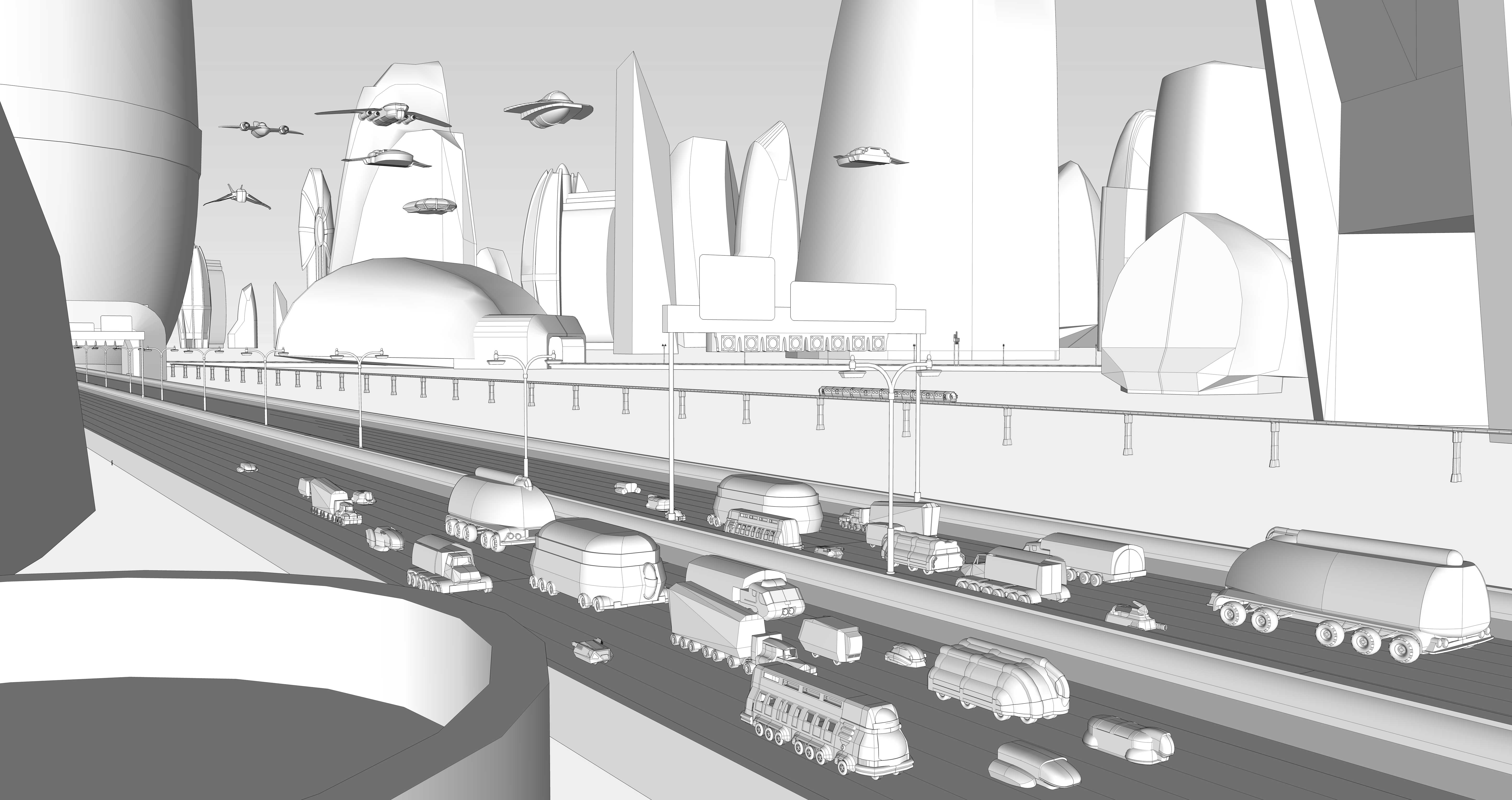 SketchUp Mega Mega City One