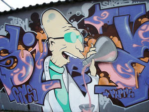 Futurama Farnsworth Grafitti