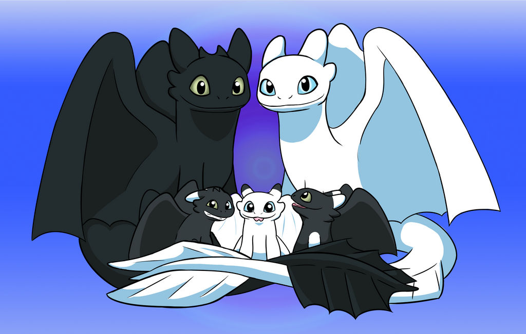 Toothless and Light Fury by FuriaNocturna01 on DeviantArt