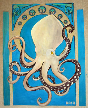 Art nouveau octopus