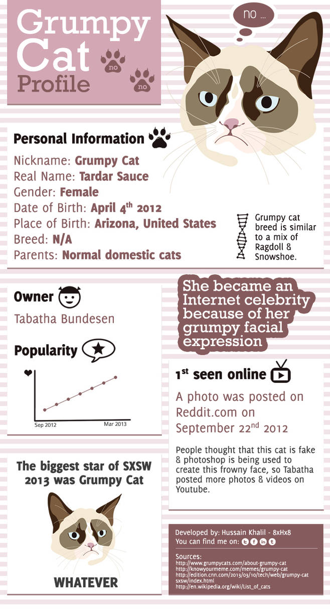 [Infographic] Grumpy Cat Profile