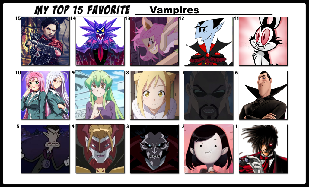 Vampire Poll Top 15 Favorite Vampires by FlameKnight219 on DeviantArt