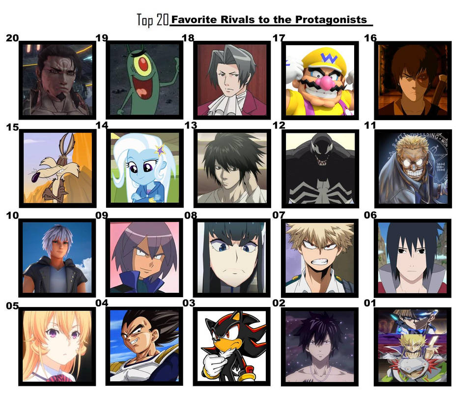 Top 20 Favorite Rivals to the Protagonists by FlameKnight219 on DeviantArt