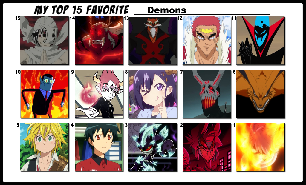 Top 15 Favorite Demons by FlameKnight219 on DeviantArt