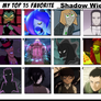 Top 15 Favorite Shadow Wielders