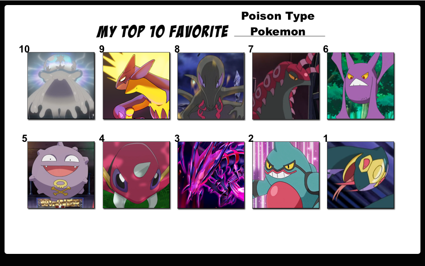 Top 10 BEST Poison Type Pokémon. Anyone care to disagree? #pokemon