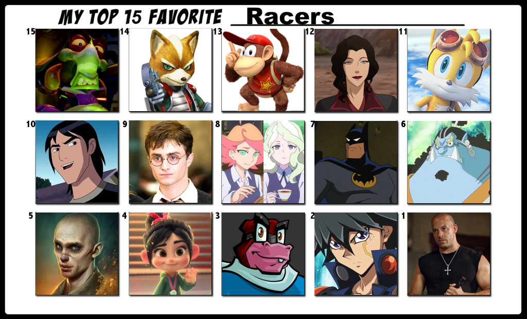 Top 15 Favorite Racers by FlameKnight219 on DeviantArt