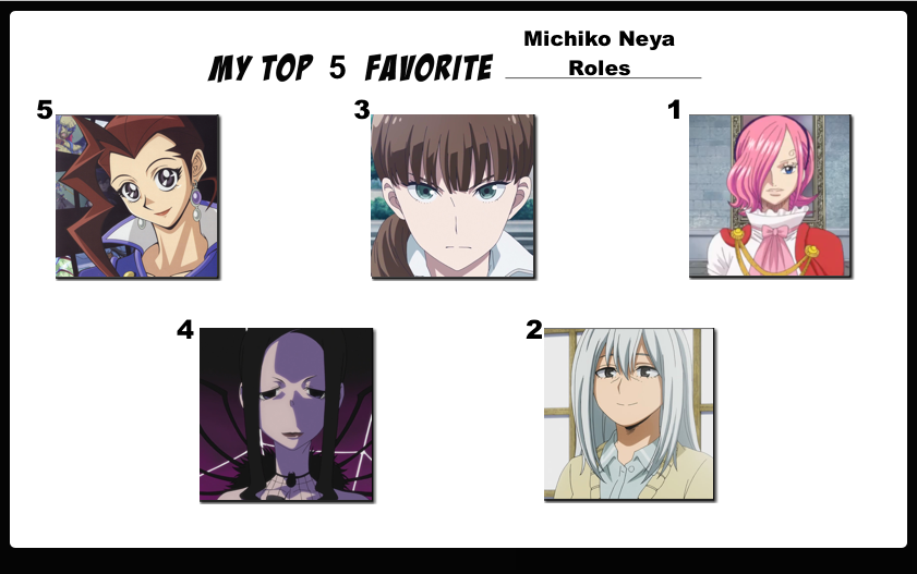 Top 5 Favorite Michiko Neya Roles