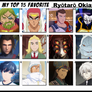 Top 10 Favorite Ryotaro Okiayu Roles