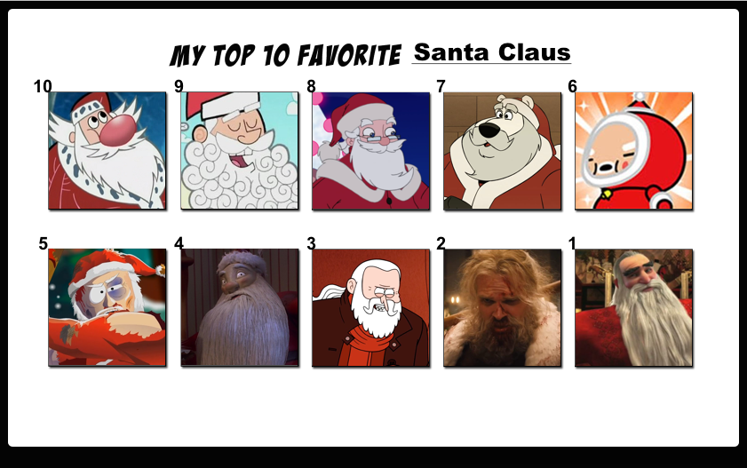 Top 10 Favorite Santas