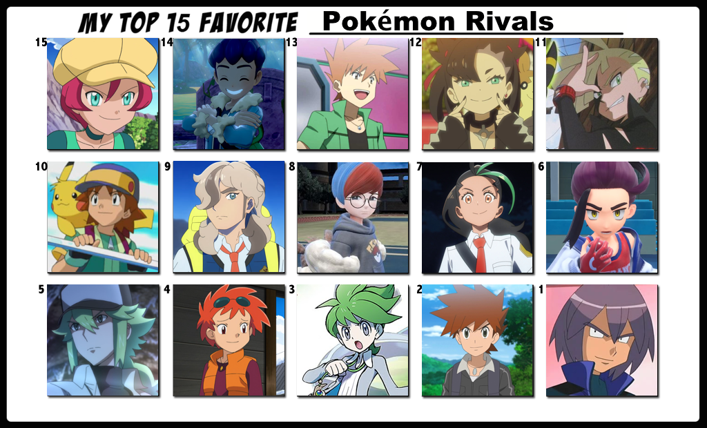 Top 15 Favorite Pokemon Rivals by FlameKnight219 on DeviantArt