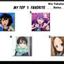 Top 5 Favorite Rie Takahasi Roles