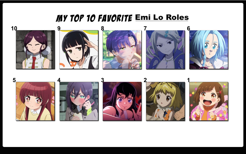 Top 10 Favorite Emi Lo Roles