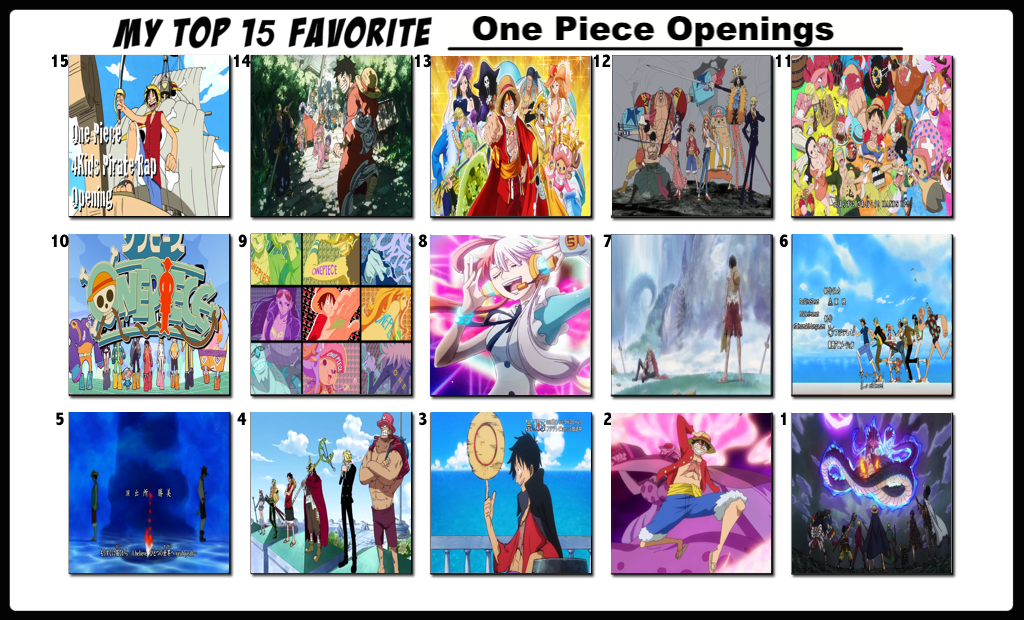 Top 15 Favorite One Piece Openings