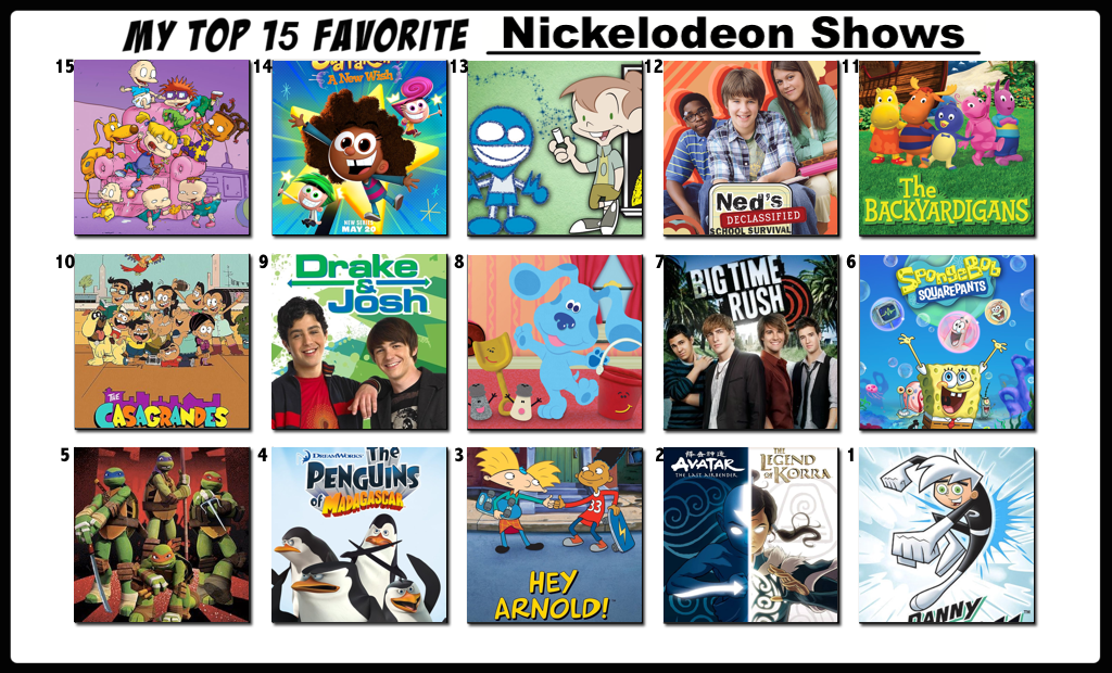 Top 15 Favorite Nickelodeon Shows