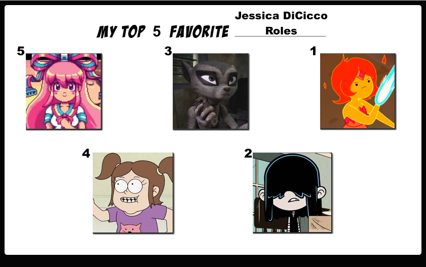 Top 5 Favorite Jessica DiCicco Roles