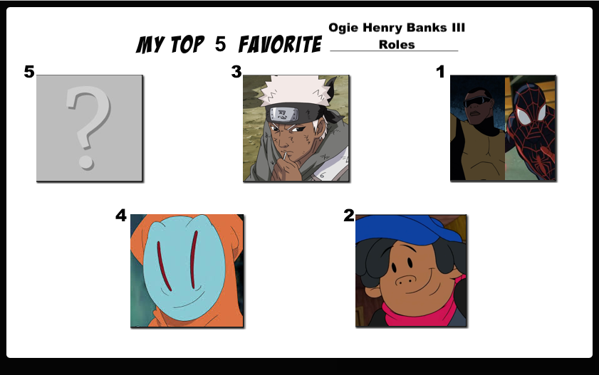 Top 5 Favorite Ogie Henry Banks III Roles (NDY)