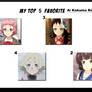 Top 5 Favorite Ai Kakuma Roles