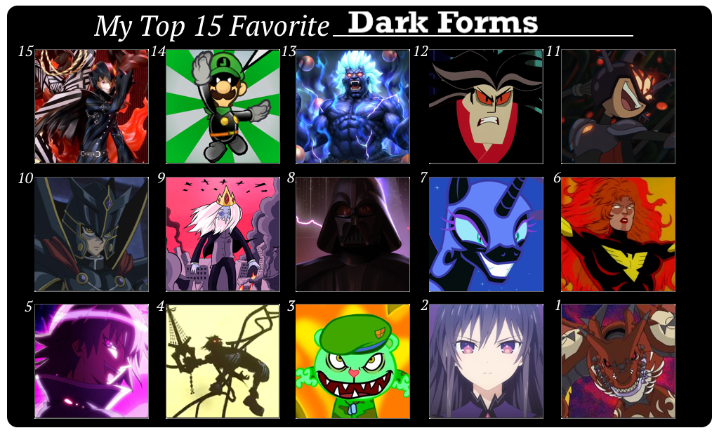 Top 15 Favorite Dark Forms (1250th)