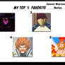 Top 5 Favorite Jason Marnocha Roles