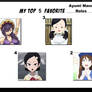 Top 5 Favorite Ayumi Mano Roles