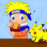 Naruto and pikachu