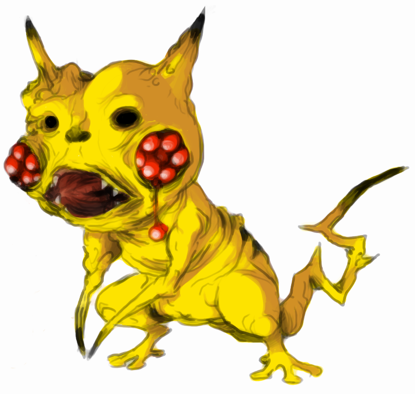 Creepachu: Disturbing Pikachu Artwork by danlev on DeviantArt