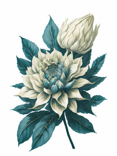 Minimal Dahlia Flower Painting (7)