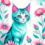 Floral Cat Painting (29)