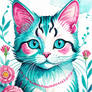 Floral Cat Painting (21)