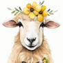 Baby Blacknose Sheep Flower Crown Bowties Animal