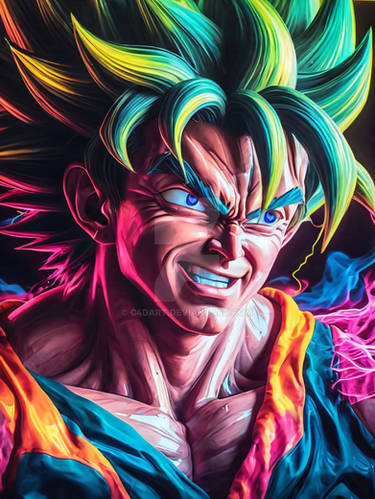 Goku Dragon Ball  Z Neon Iridescent (1)