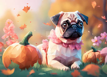 Cute Pug Low Poly (12)